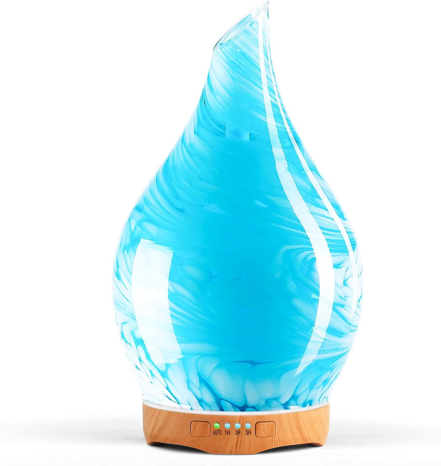 Porseme Oil Diffuser 3D Glass Aromatherapy Ultrasonic Humidifier, Air Refresh Auto Shut-Off, Timer Setting, BPA Free for Home Hotel Yoga Leisure SPA Gift 150ml Last 6H - Colors B
