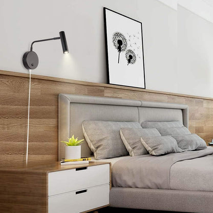 Joossnwell Wall Lamps that Plug in, Bronze Metal Industrial Wall Spotlight with Switch on Off for Home Bedside Lighting Fixtures Warm White 3000K 1 Pack