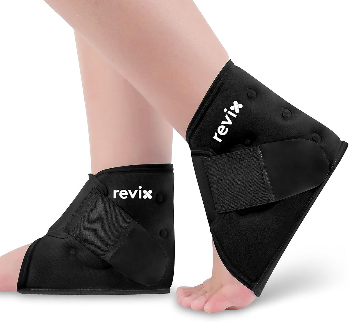 REVIX Ankle Ice Pack Wrap for Plantar Fasciitis & Foot Pain Relief