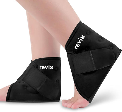 REVIX Ankle Ice Pack Wrap for Plantar Fasciitis & Foot Pain Relief