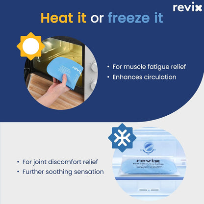 REVIX Ice Pack for Injuries Reusable, 2-Pack Hot & Cold Gel Wrap with Strap