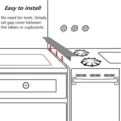 Silicone Gap Covers, (2 PCS) Silicone Stove Gap(21 Inches, Semi Clear) | Filler Stopper Kitchen Stove Gap Covers - Flexible Stoves Counter Gap Cover, Food Grade