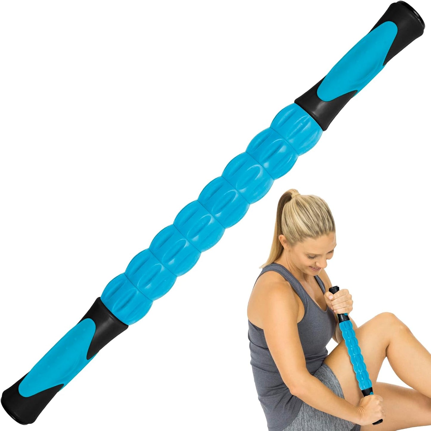 Vive Massage Stick Roller for Muscle, Back, Legs - Deep Tissue Body Fascia | Massager for Hamstring, Calf, Neck Pain, Trigger Point, Exercise -Rolling Relief Tool for Physical Therapy, Recovery