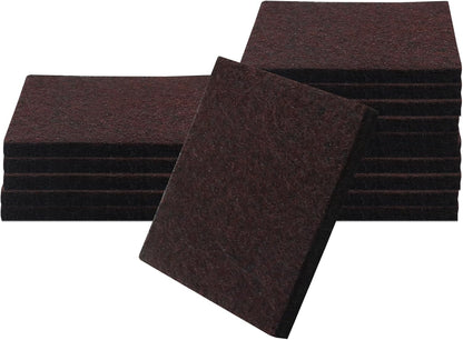 48 Pcs 1"/25mm Square Felt Furniture Pads, 5mm Thick, Brown | Self Adhesive, Anti Scratch Floor Protectors, For Furniture Feet Chair Legs