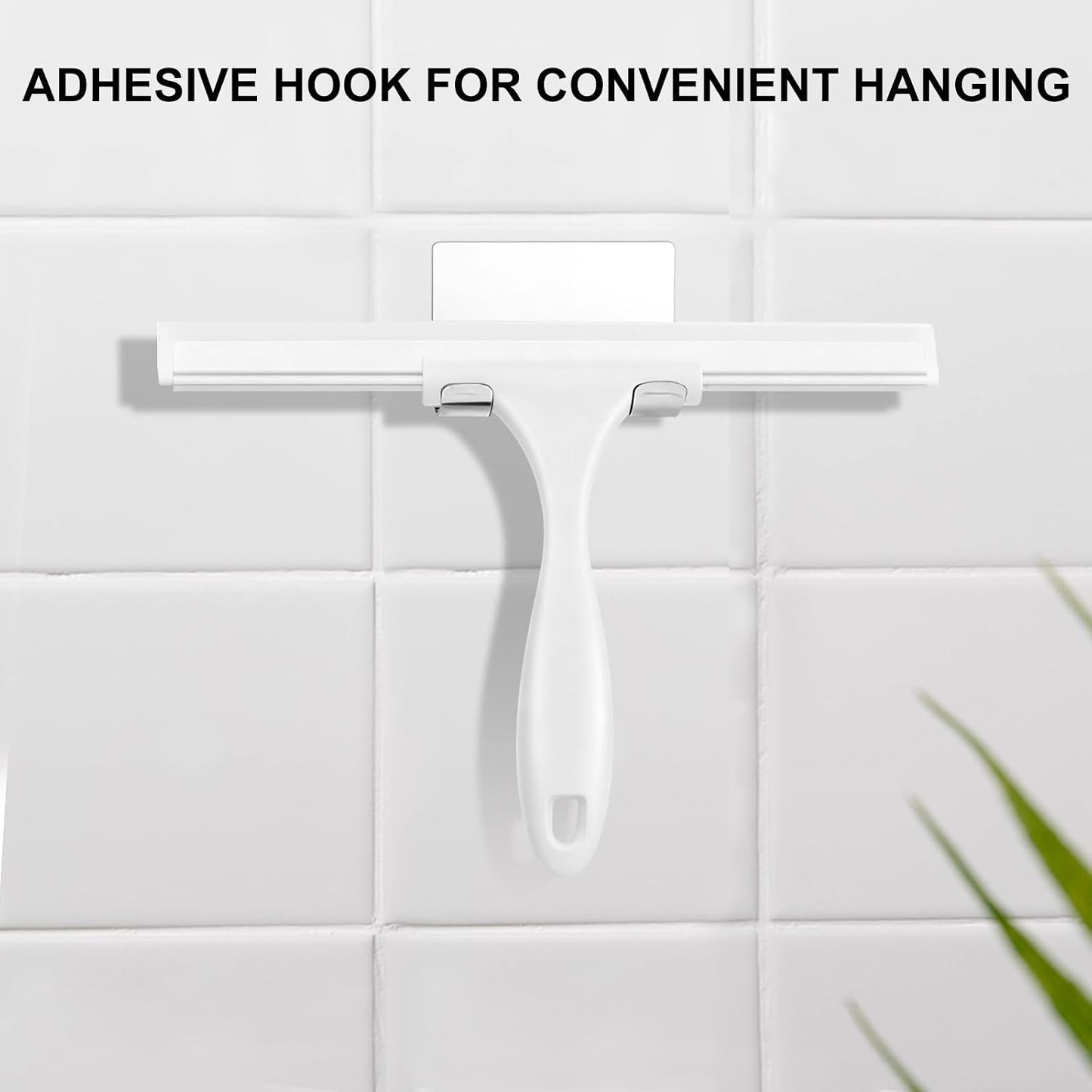 SetSail Squeegee for Shower Glass Door, 10 Inches, Black | Stainless Steel Shower Squeegee for Glass Doors, All-Purpose Window Squeegee for Shower Mirror Bathroom Car Window Cleaning