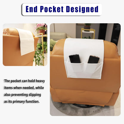 Adjustable Headrest Pillow for Recliners and Armchairs - Non-Slip Velvet Cushion for Neck Support and Pain Relief (Gray)