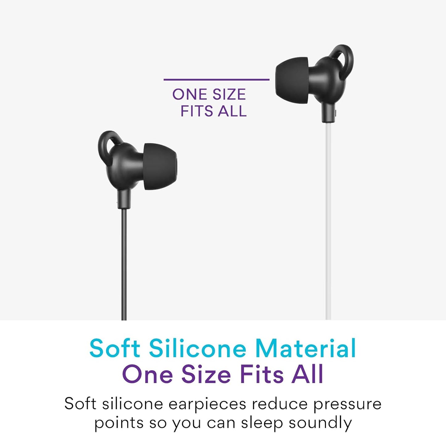 MEE audio SleepTones USB-C Wired Sleep Earbuds for Side Sleepers with Lightweight Low-Profile Silicone Earpieces, Noise Reduction Sleeping Headphones with Built-in Mic & Volume Controls (USB Type C)