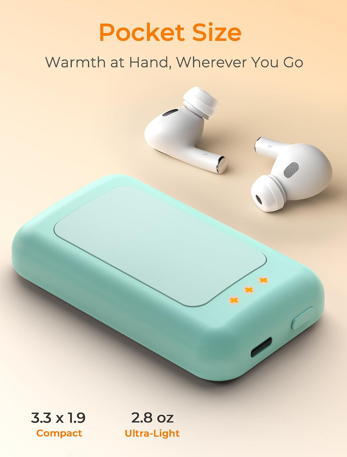 Electric Hand Warmers Rechargeable, Rechargeable Hand Warmer, Portable Hand Warmer for Outdoor Camping Hunting Golf Accessories, Gifts for Women Men