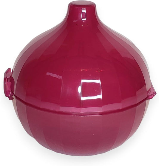Tupperware Onion Keeper Container Red Purple