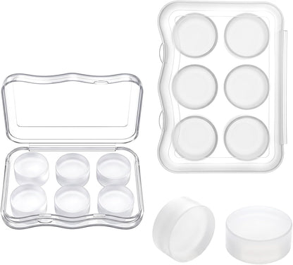 12 Pcs Moldable Silicone Ear Plugs Soft Transparent Earplugs for Sleeping | Noise Reduction Earplugs, Reusable Noise Cancelling EarPlug, Snoring, Travel, Concerts, Work, Study, Airplanes