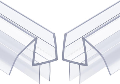 AmazerBath Frameless Shower Door Bottom Seal 39 inch (Set of 2) - Clear, Suitable for 3/8 Inch Glass, Modern Style