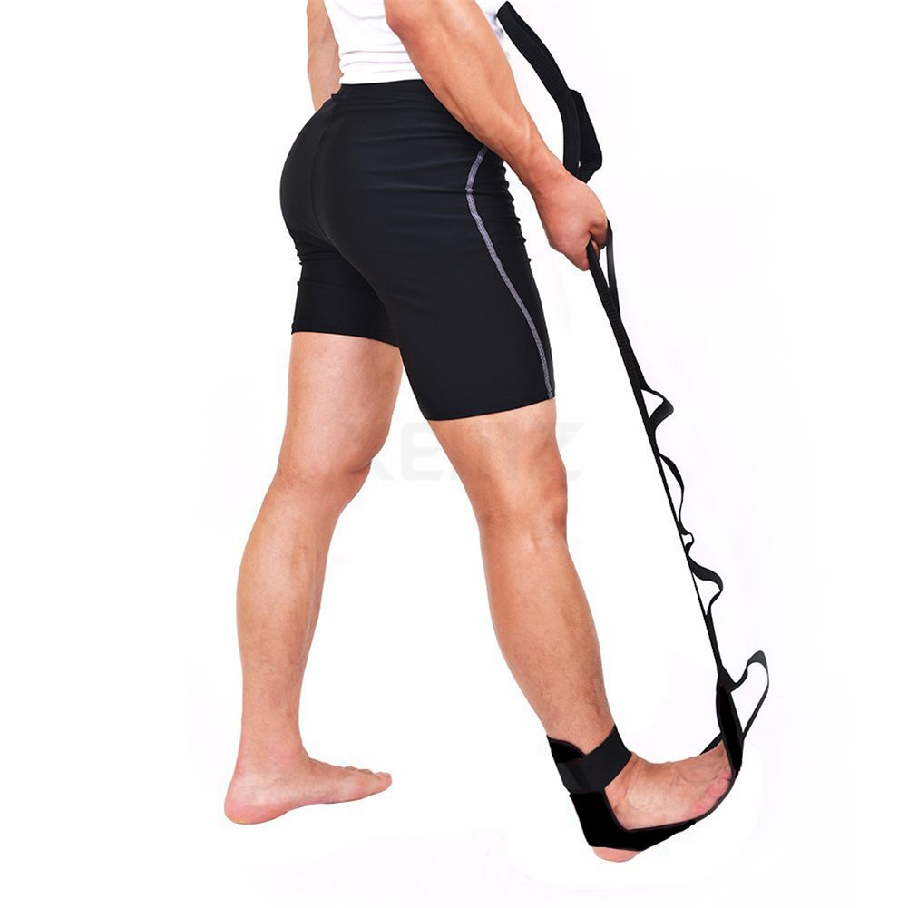 Foot and Calf Stretcher for Plantar Fasciitis, Achilles Tendonitis, Heel Spurs, Drop Foot, Leg Hamstring Stretcher Ankle Stretch Bands, Yoga Stretching Strap for Improve Strength, Pain Relief (1)