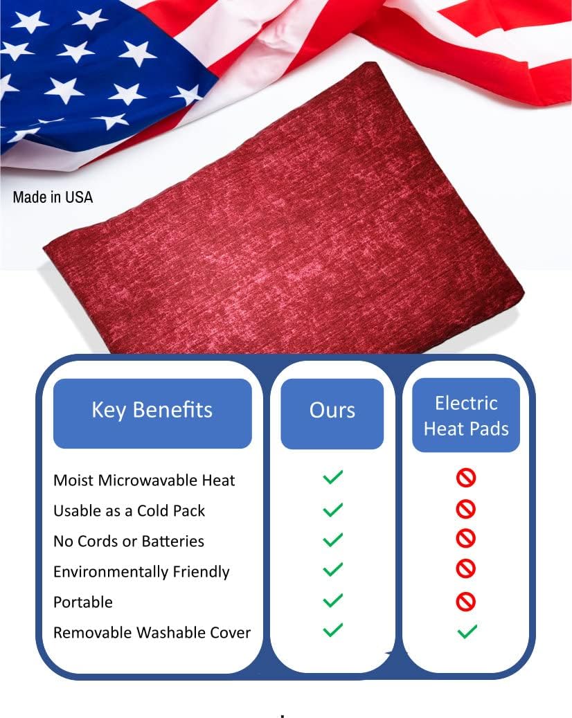 Microwavable Corn Filled Heating Pad and Cold Pack/Washable 100% Cotton Cover (Cross Hatch - Mint, 7.5in W x 11in L)