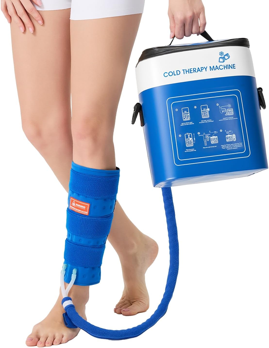JOBYNA Leakproof Cold Therapy Knee Pad – Compatible Exclusively Ice Therapy Machine, Continuous Circulating Ice Knee Wrap for Post-Surgery Recovery, ACL, Meniscus Tear – No Gel Replacement Pad