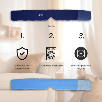 100% Blackout Sleep Mask for Side Sleepers &Travel | Zero Pressure Design, Dual-Sided Cooling/Warm Memory Foam, Adjustable Head Strap | Quiet Hook & Loop Closure