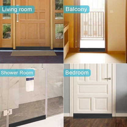 Suptikes 2 Pack Door Draft Stopper，Door Sweep for Exterior & Interior Doors,Door Bottom Seal Dust and Noise Insulation Weather Stripping Draft Guard Insulator, 2" W x 39" L,White