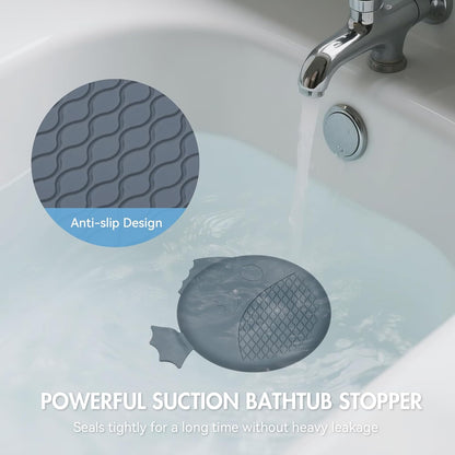 TRAPMATE Shower Drain Hair Catcher, 2.8" Bathtub Stopper Drain Strainer Kit | Easy Clean, Anti-Clogging, Fast Drainage, Anti-Slip, Reversible, No Rust, For Bathtub & Shower Drains, Small Size, Patented