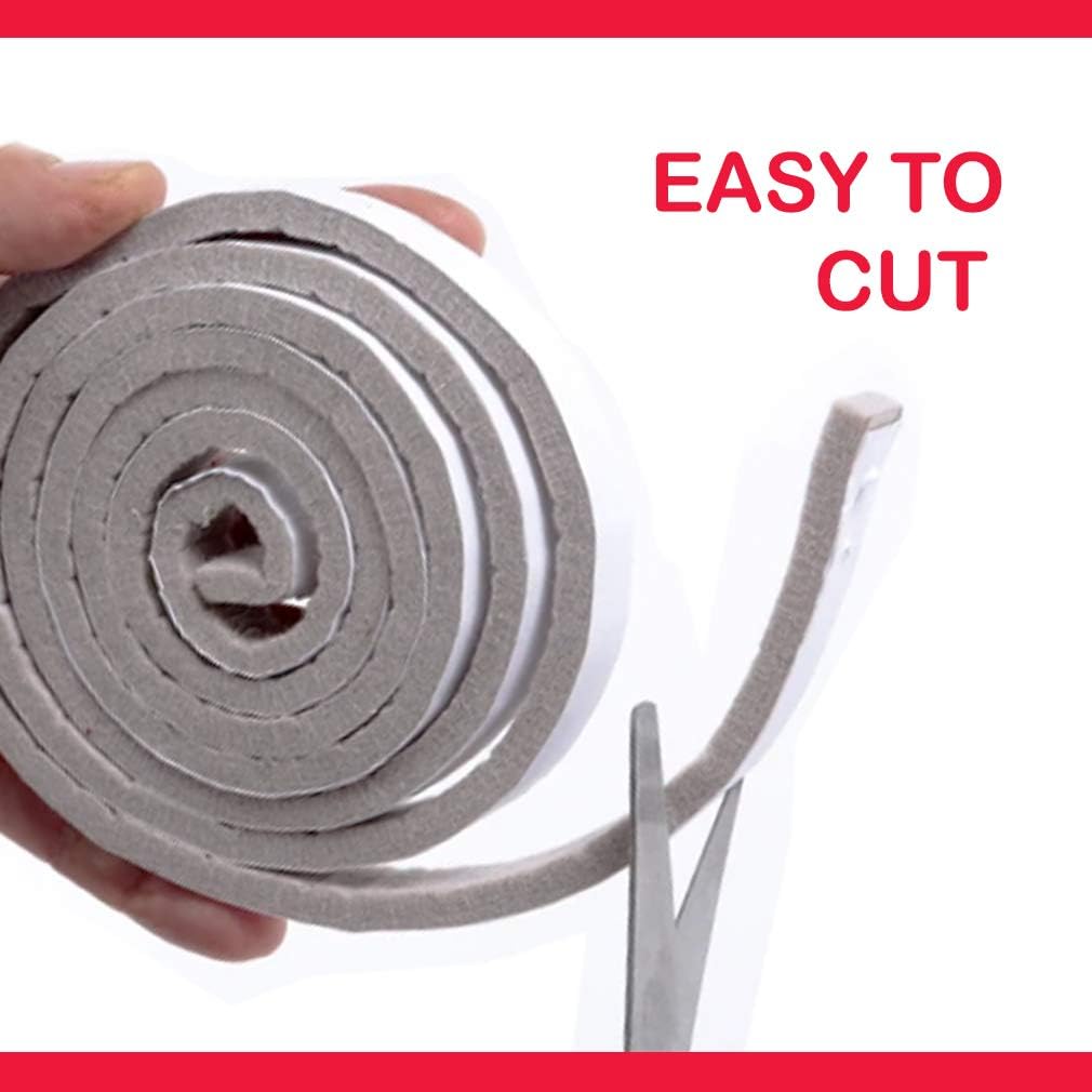 Self Adhesive Felt Furniture Pads: Furniture Sliders for Hardwood Floors, Chair Leg Floor Protectors, Heavy Duty Felt Strip Roll for All Hard Surfaces, 1/2" x 60" Roll, Beige
