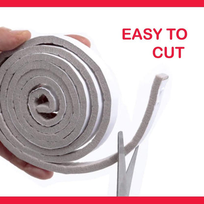 Self Adhesive Felt Furniture Pads: Furniture Sliders for Hardwood Floors, Chair Leg Floor Protectors, Heavy Duty Felt Strip Roll for All Hard Surfaces, 1/2" x 60" Roll, Beige