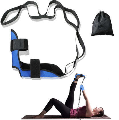 Stretching Strap, Fitness Yoga Stretch Strap with 7 Loops, Foot and Calf Stretcher Ankle Stretch Bands, Improve Strength Relieve Pain for Plantar Fasciitis Achilles Tendonitis Heel Spurs Drop Foot