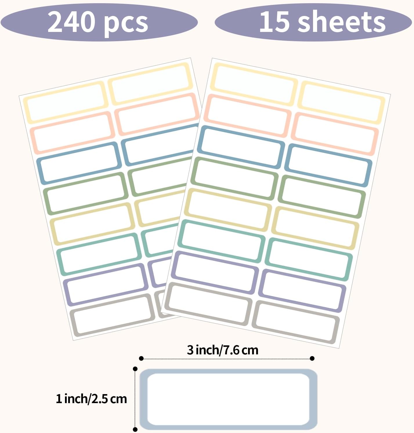 Removable Freezer Labels Stickers, 1 x 3 Inch Blank Removable Freezer Labels Food Storage Stickers, Date Label Waterproof Oil Resistant Easy Clean No Residue- 250 Sheets