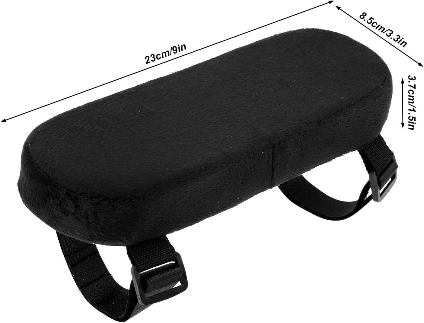 Gosknor 2pcs Office Chair Arm Pads, Memory Foam Non-Slip Armrest Cushion | Ergonomic Office Chair Arm Covers with Adjustable Buckles and Straps Forearm Support Pillow for Desk Computer & Wheelchair