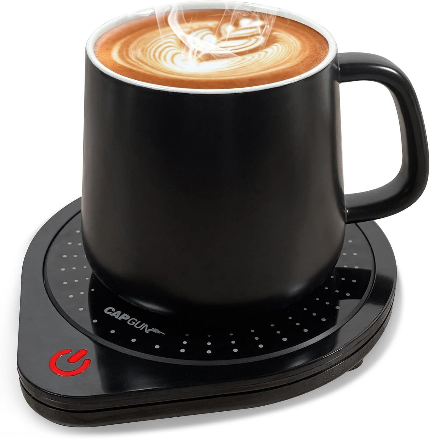 25W Electric Candle Warmer for Coffee Mugs, 75℃ Heating & Auto Shut-Off, Spill-Proof Desk Warmer for Beverages (White)