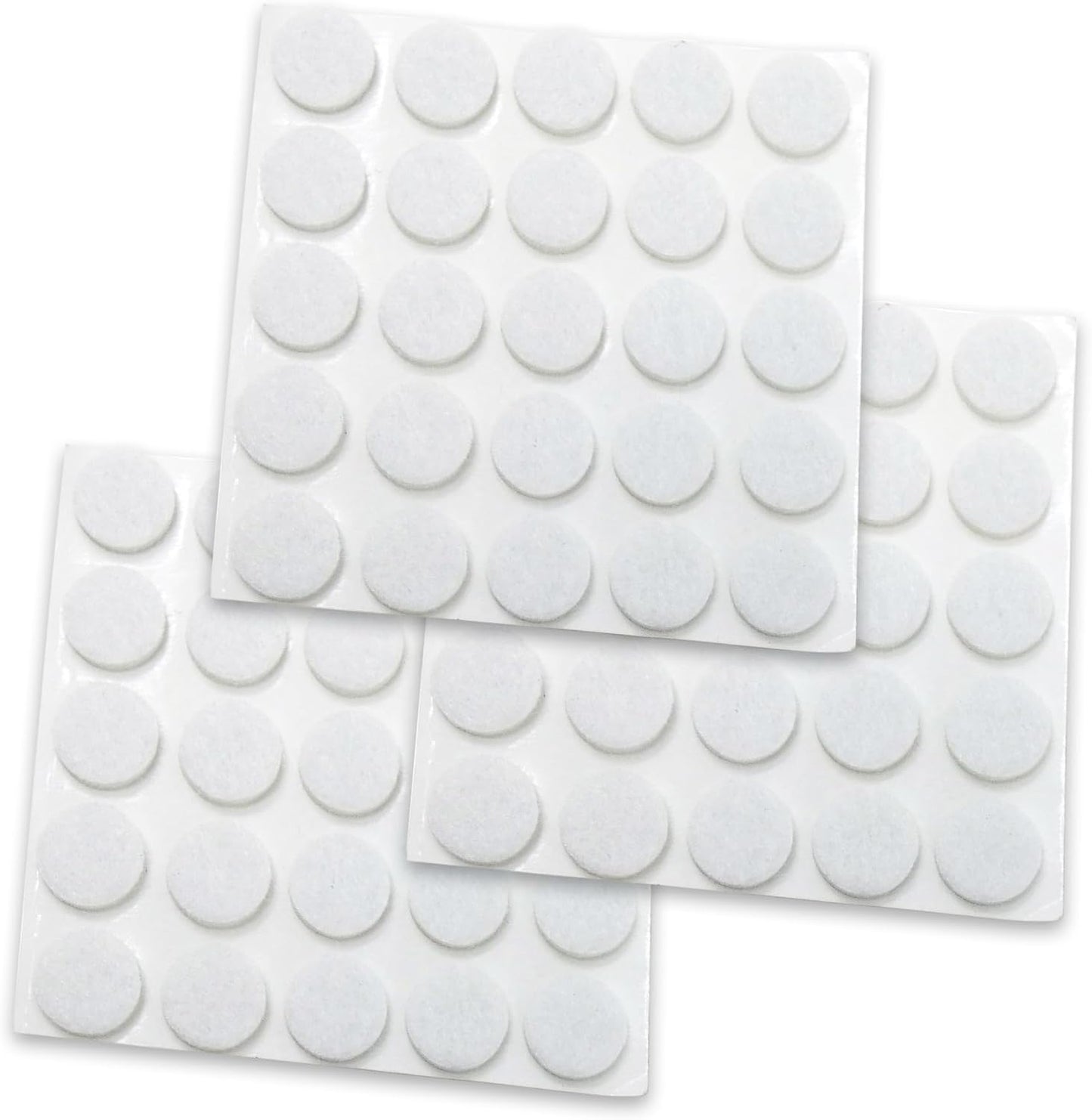 Shepherd Hardware 9957 3/8-Inch Self-Adhesive Felt Furniture Pads, 75-Pack, White