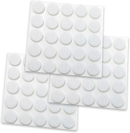 Shepherd Hardware 9957 3/8-Inch Self-Adhesive Felt Furniture Pads, 75-Pack, White