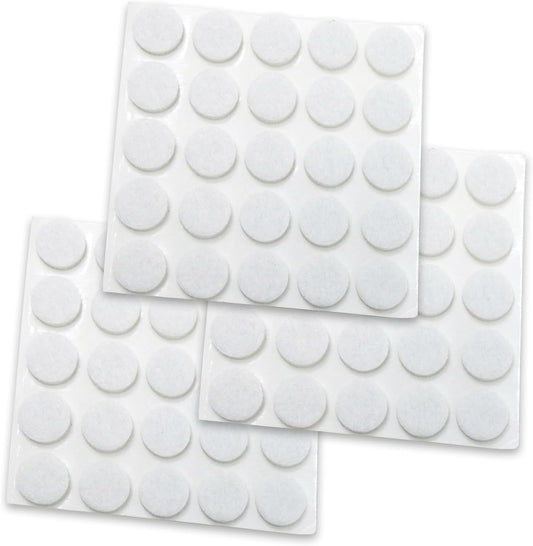 Shepherd Hardware 9957 3/8-Inch Self-Adhesive Felt Furniture Pads, 75-Pack, White