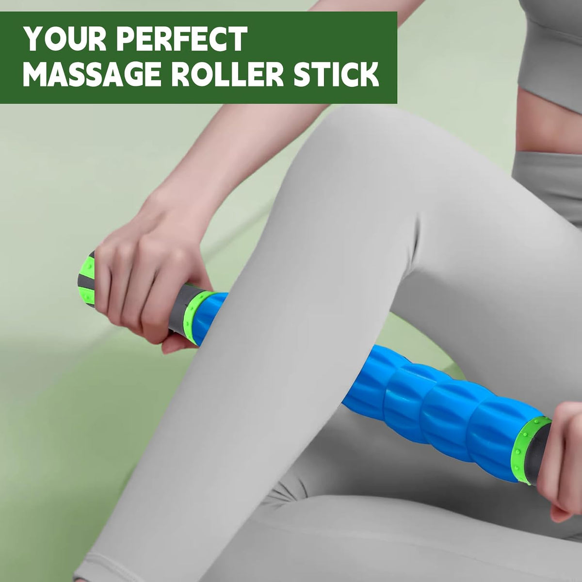 Massage Roller Stick,Muscle Roller Stick for Athletes,Liposuction Massage Roller for Lymphatic Drainage, for Relief Muscle Soreness, Trigger Points, Help Runner Legs, Back Recovery