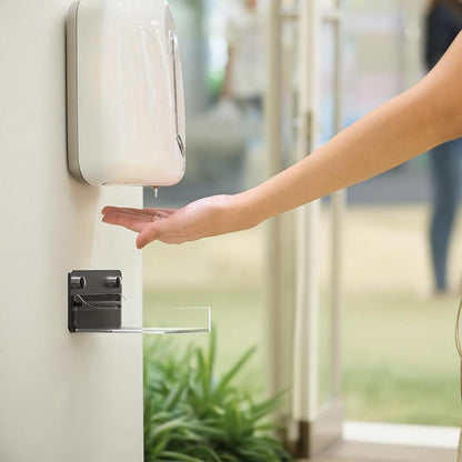 Acrylic Dispenser Drip Tray Wall Mount Removal Soap Dispenser Bracket, Laundry Detergent Drip Catcher Prevent Dripping and Spraying, Soap Dispenser Water Tray, Detachable for Cleaning