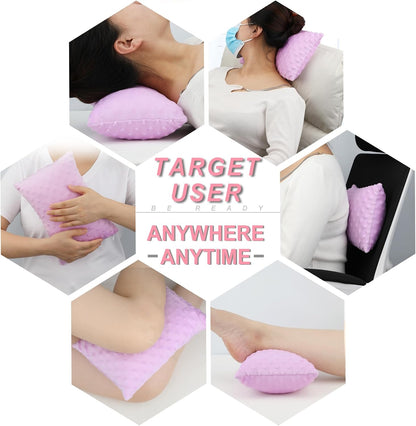 Soft Knee Pillow Leg Pillows 11" x 7.8" Small Hip Support Pillows Between Legs for Side Sleepers Sciatica Joints Pain Relief Machine Washable Post Surgery Cushion Gifts, Minky Dot Light Gray
