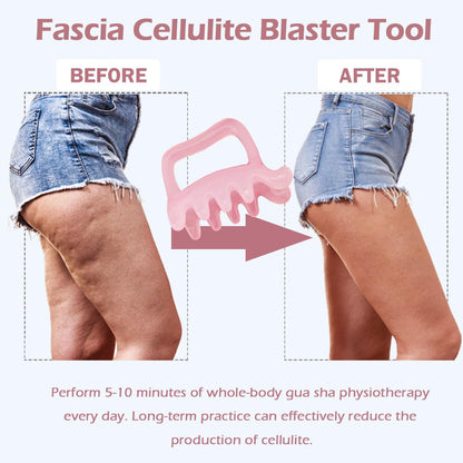 Lymphatic Massage Roller for Cellulite Remover Body Sculpting - Handheld Cellulite Massage Tool for Body Bloat Blood Circulation Lymphatic Drainage Pink