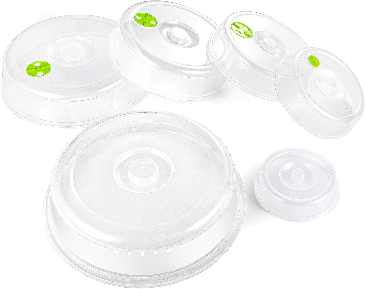 6Pcs Microwave Splatter Cover For Food, 6 Sizes, 10“ - 4.5”