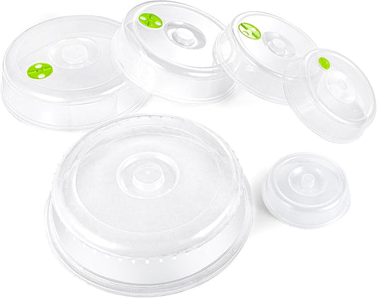 6Pcs Microwave Splatter Cover For Food, 6 Sizes, 10“ - 4.5”
