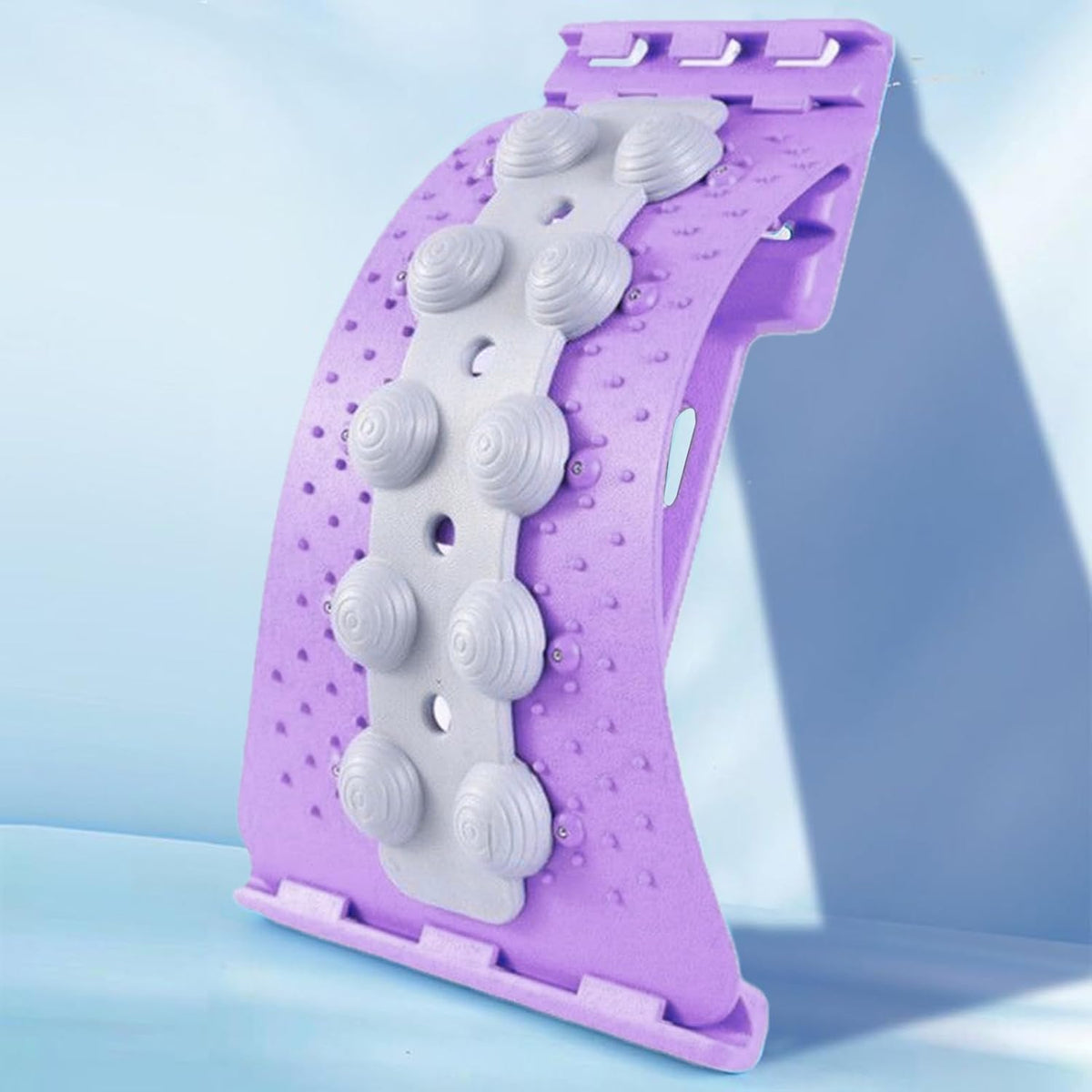 4-Level Adjustable Back Stretcher Device | Built-in Massage Point with Guide Design | Convenient Lumbar Traction Backs Stretcher for Correction Muscle Exercise Spinal Neck Nerve Yoga