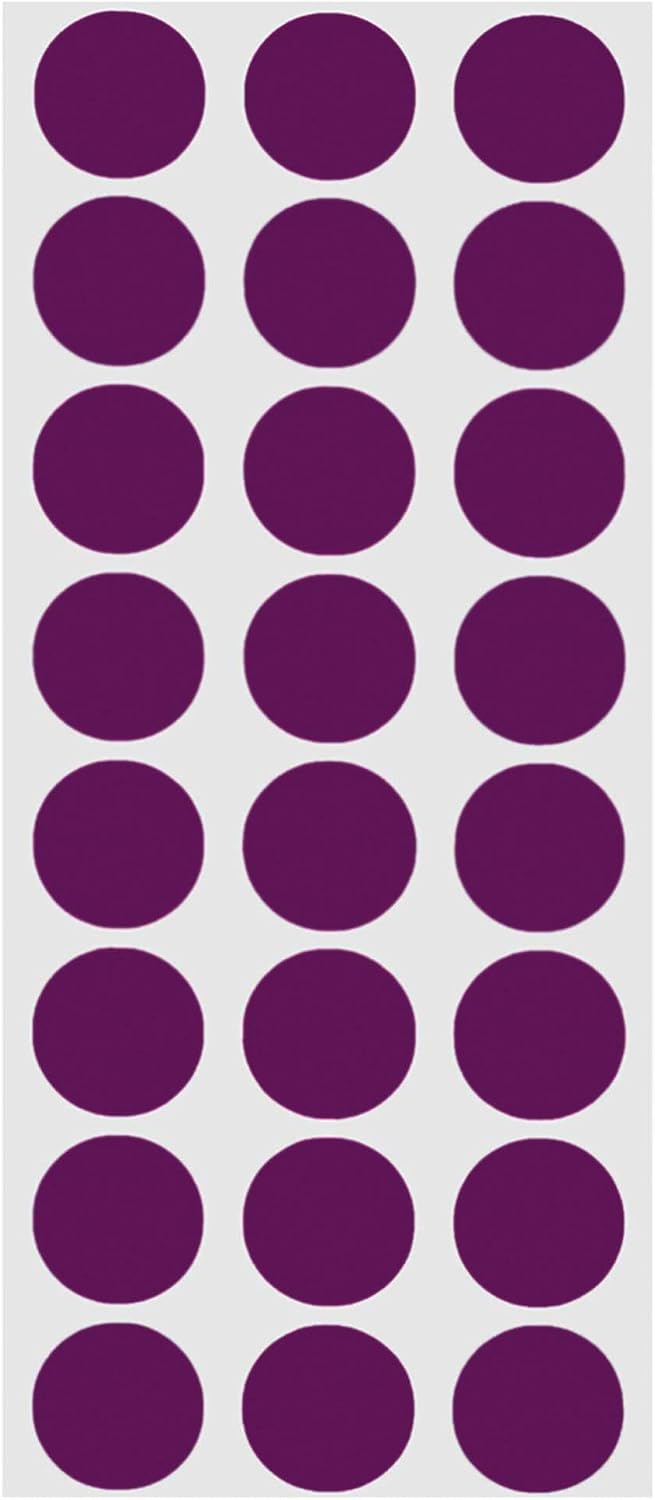 1/2" Removable Dot Stickers, 5 Fluorescent Colors, 1200/Pack | Round Dot Labels in 5 Colors with Writable Matte Paper for Offices, Food Service and Medical Use. Made in USA
