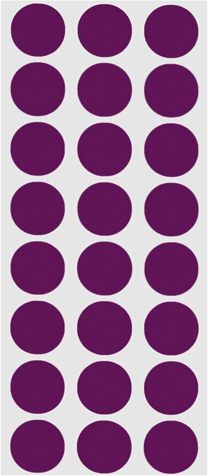 1/2" Removable Dot Stickers, 5 Fluorescent Colors, 1200/Pack | Round Dot Labels in 5 Colors with Writable Matte Paper for Offices, Food Service and Medical Use. Made in USA