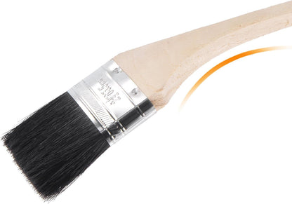 uxcell Bent Radiator Paint Brush 17" Length 2" Width Bristle with Long Wood Handle for Wall Treatment Black 4Pcs