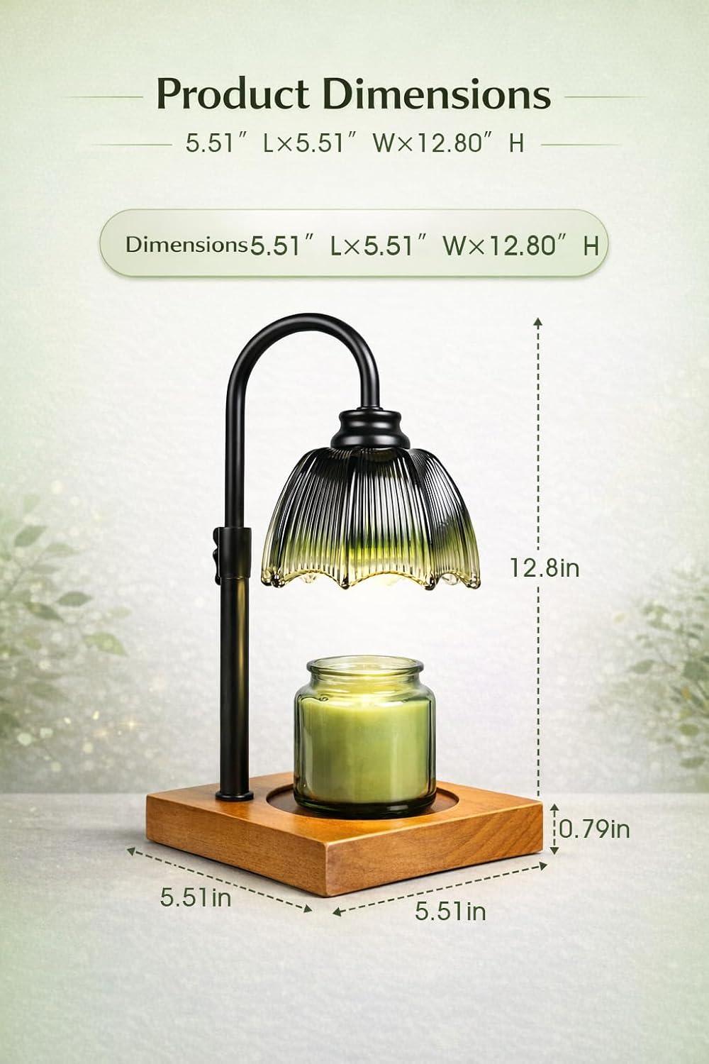 Candle Warmer Lamp for Jar Candles with Timer, Dimmer & 2 Bulbs