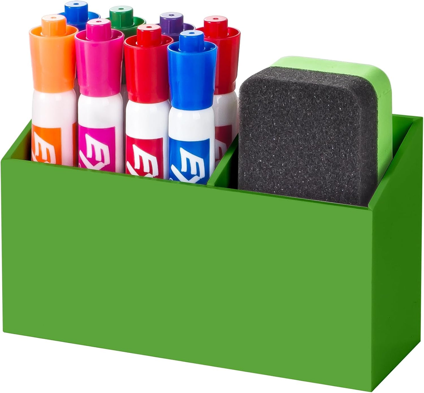 BEYGORM Magnetic Dry Erase Marker Holder for Whiteboard & Refrigerator | Non-slip Acrylic Pen Holder for Classroom, Fridge Magnet, Locker Organizer Accessories, Teacher & School Supplies(Black)
