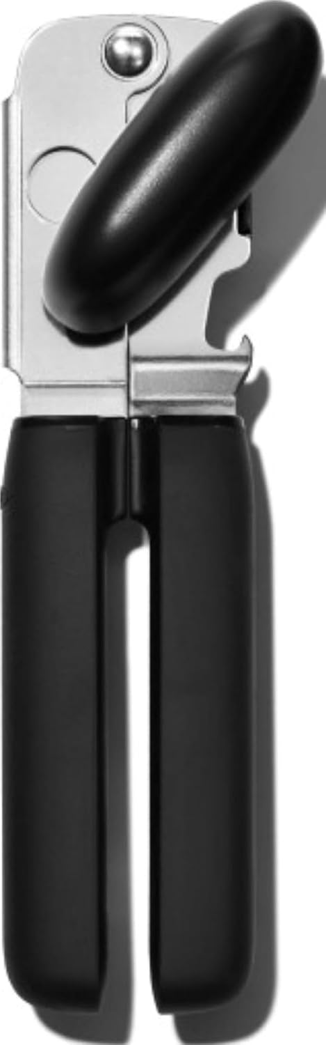 OXO Good Grips Smooth Edge Manual Can Opener, No Sharp Edges, Soft Grip | Safe Cut Lid Removal, Easy-Grip Handles, Arthritis-Friendly, Smooth Edges, Seniors, Kitchen Tools