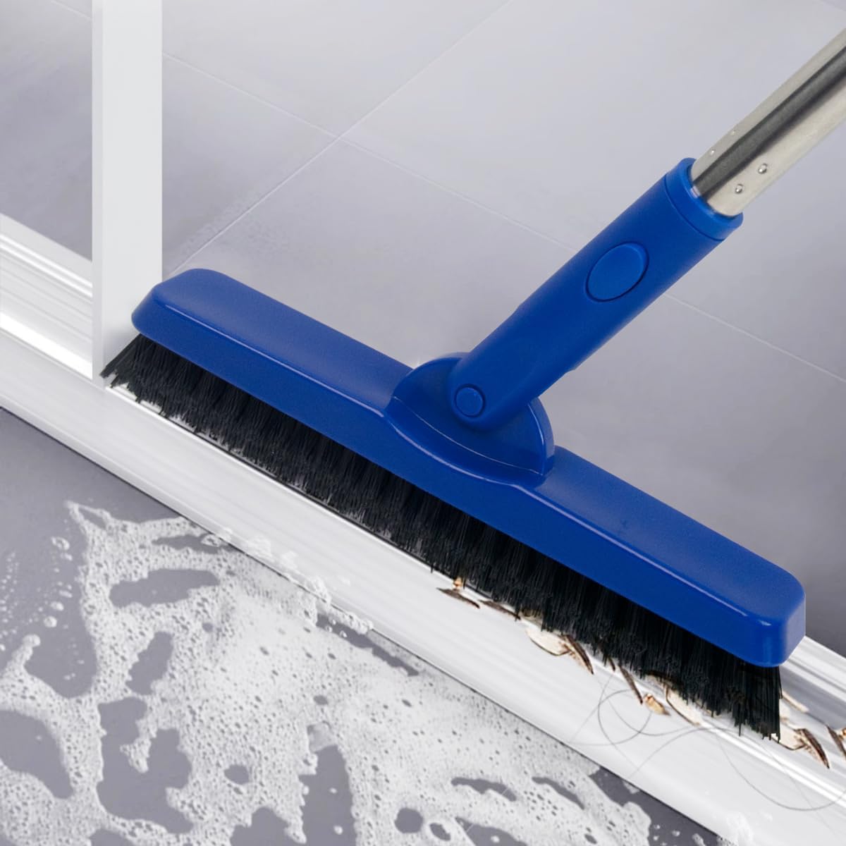 CELOX Grout Brush with Long Handle, Tile Grout Cleaner Brush for Tile Floors, for Shower Tile, for Cleaning Grout