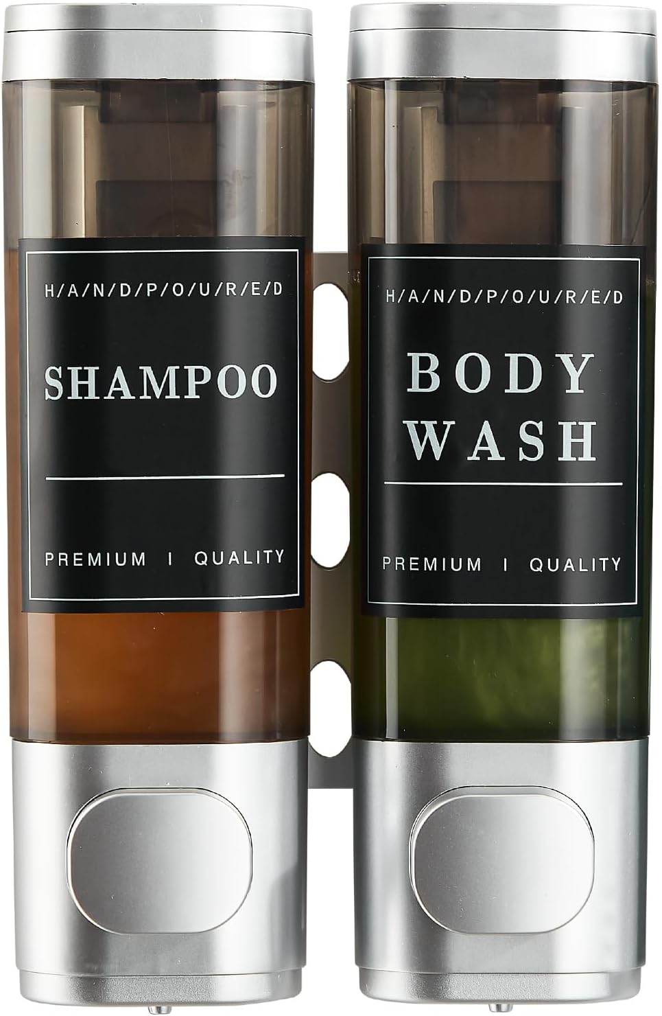 Shampoo and Conditioner Dispenser,Shower Soap Dispenser 3 Chamber No Drill Wall-Mounted Shampoo Dispenser for Shower Wall Mounted Shower Dispenser for Bathroom Hotel Large Capacity,Black