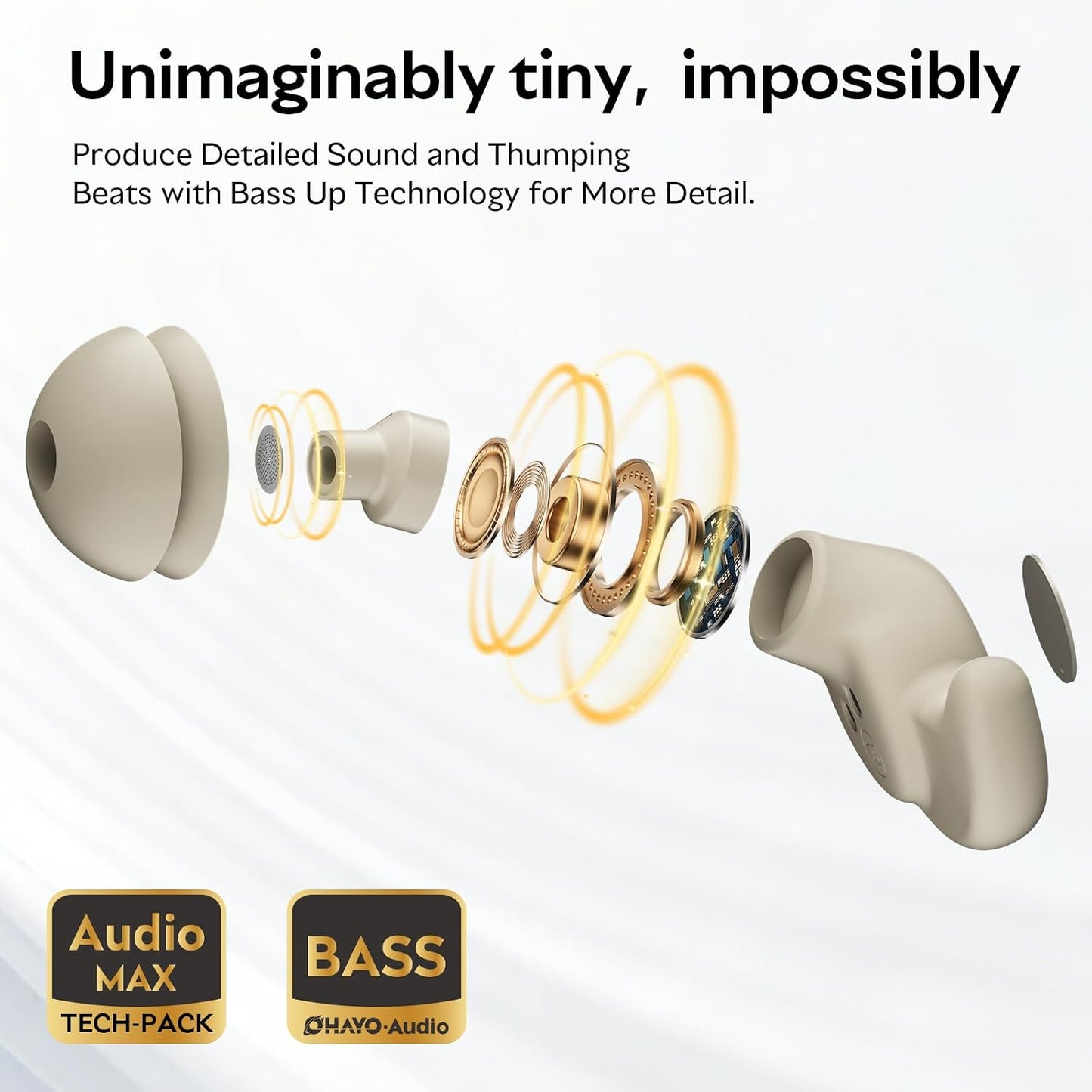 OHAYO Sleep Earbuds Bluetooth 6.0 Noise Cancelling Headphones for Side Sleepers No Touch Control Tiny Sleeping Ear Buds