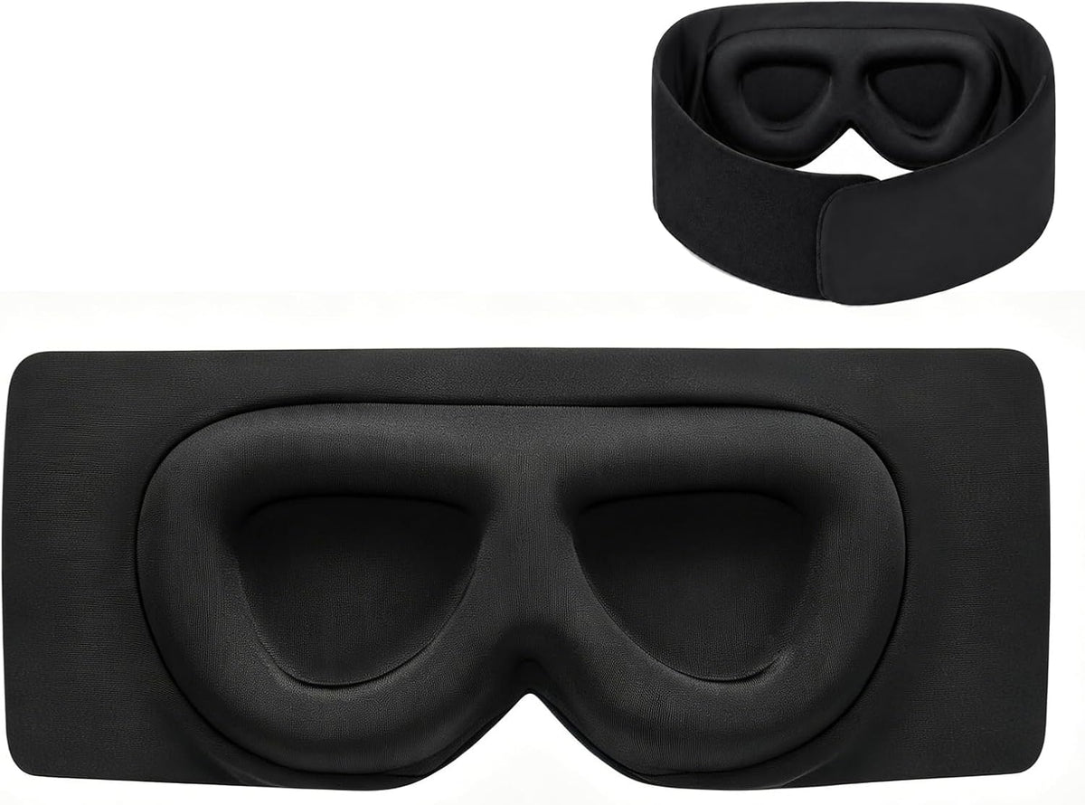 ALASKA BEAR Memory Foam Sleep Mask, Contoured Eye Cups for Women Men, Blue