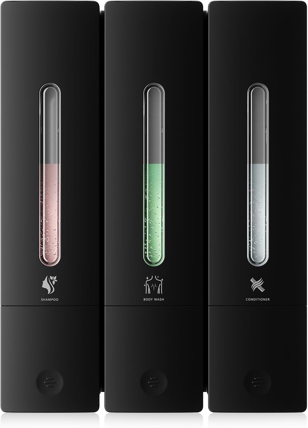 Shampoo and Conditioner Dispenser - Wall-Mounted 3-Chamber Shower Soap Dispenser, No-Drill, 1200ML Capacity, for Bathroom & Hotel