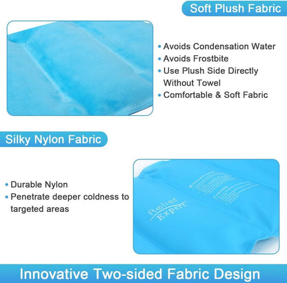 Relief Expert Reusable Gel Ice Pack Wrap (16"x9") - Reusable Cold Pack for Lower Back, Shoulder, Knee & Hip - Flexible, Hands-Free Cold Therapy with Adjustable Strap