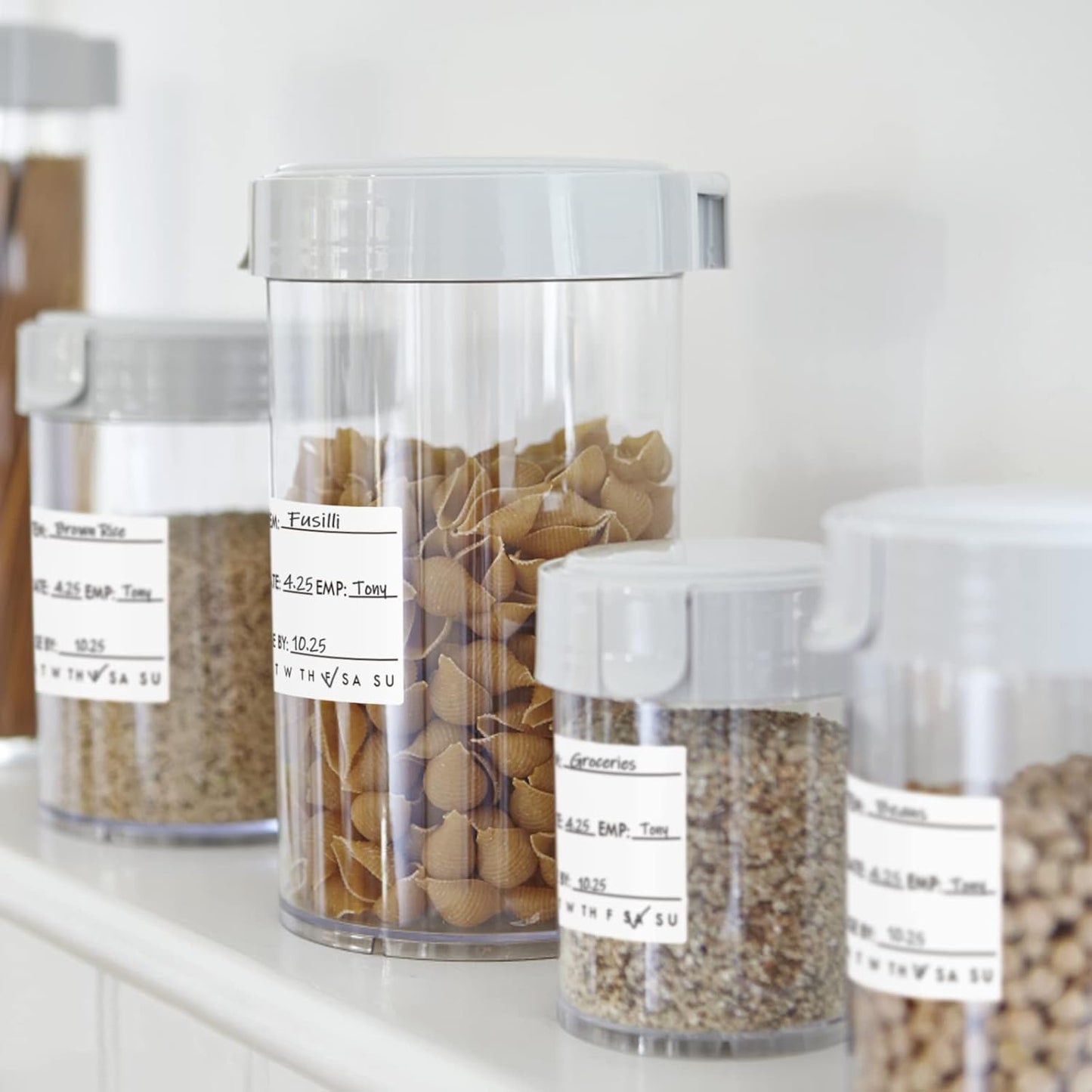 L LIKED 250 Dissolvable Labels 2"x 2" Use By Food Rotation Storage Label